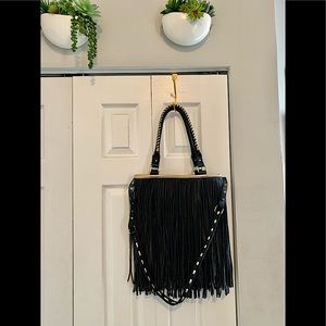 Steve Madden Black Fringe purse